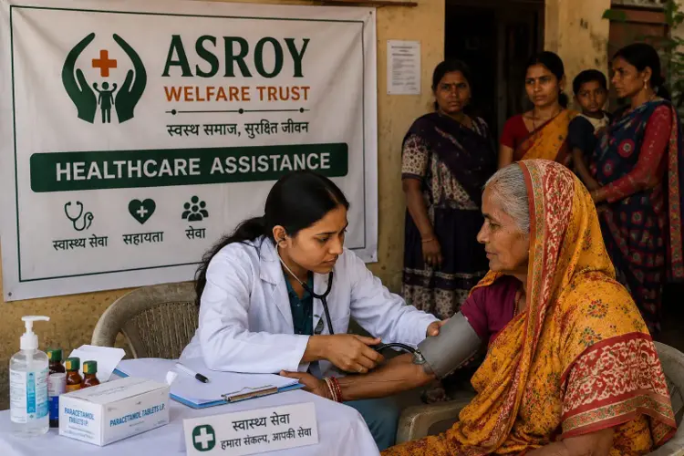 Free healthcare camp organized by Asroy NGO in Murshidabad, West Bengal